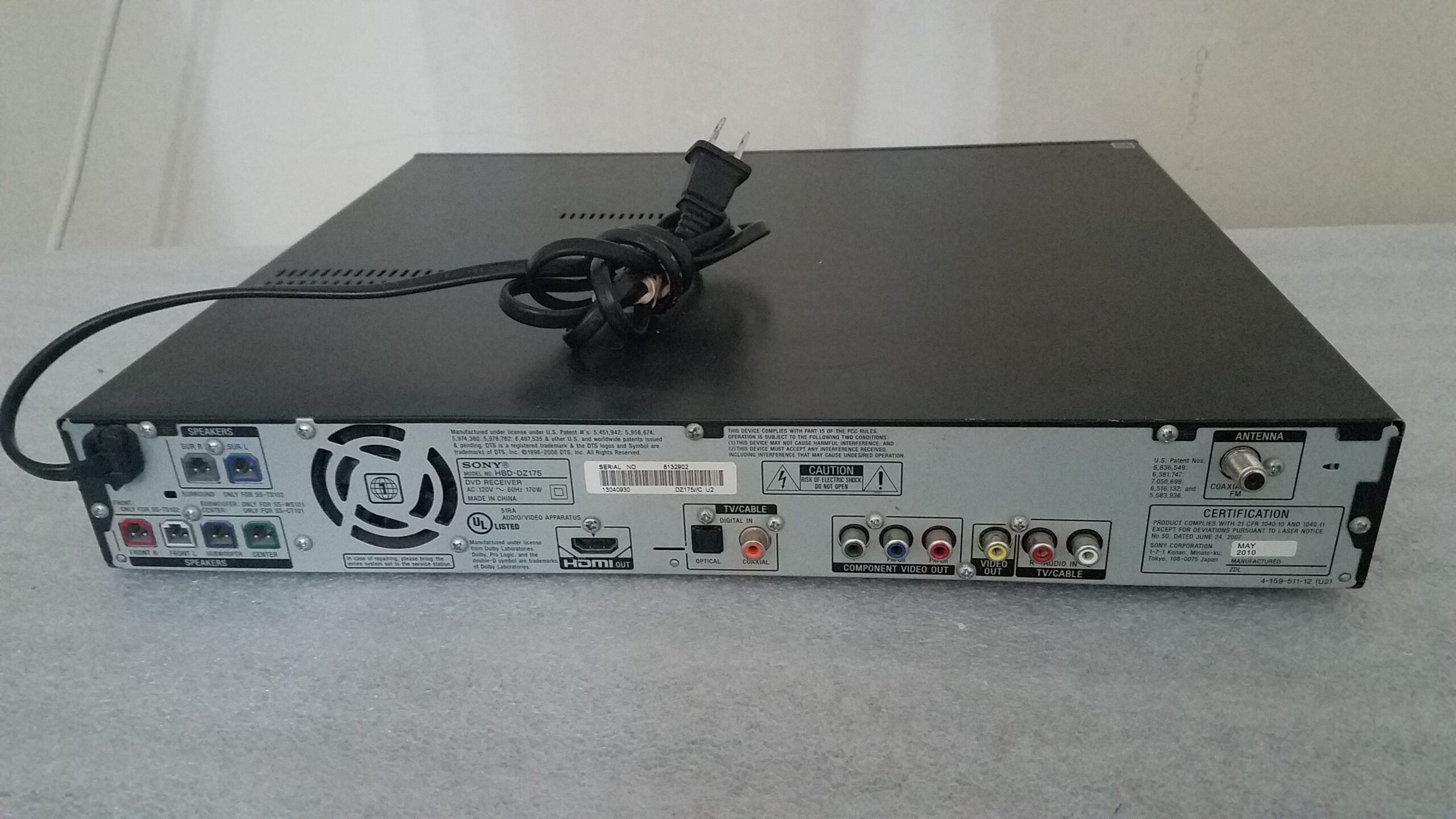 ⭐️Sony DVD 5.1Ch 1000W HDMi LAN Home Receiver Amp *Record to USB* HBD-DZ175⭐️ - Image 2