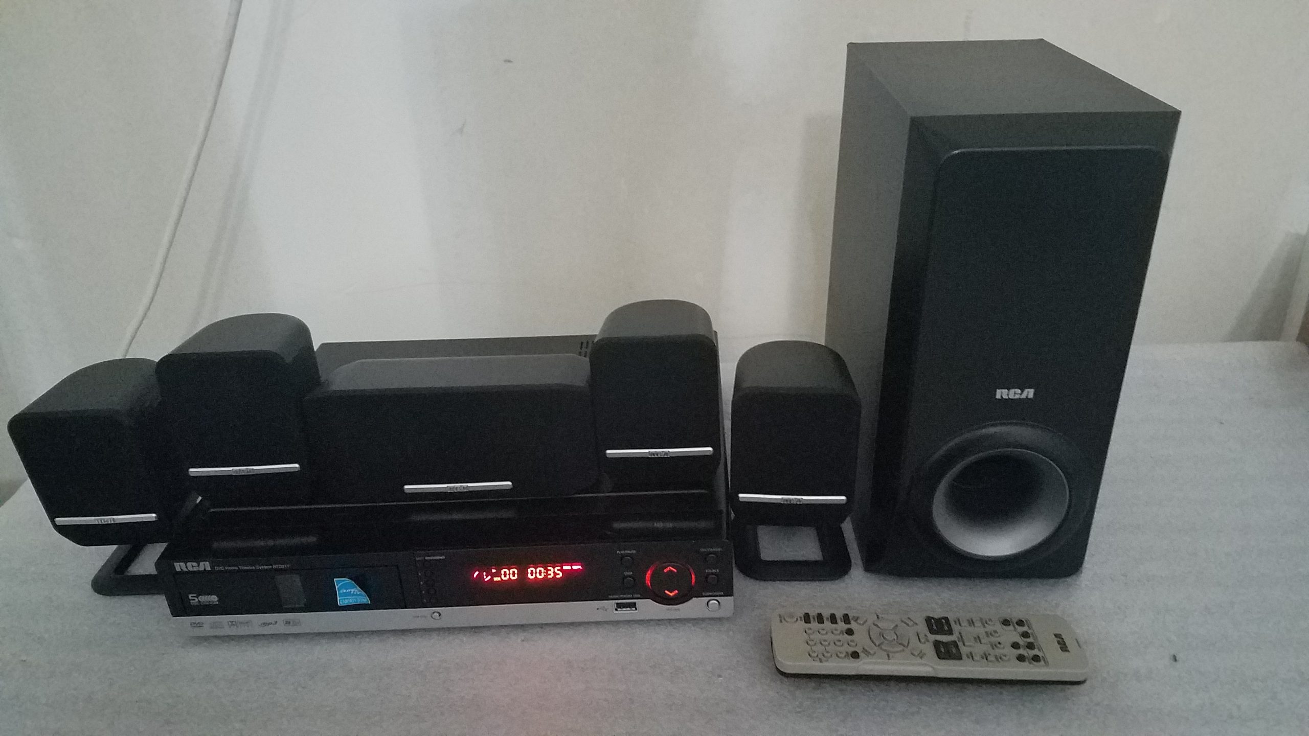 ⭐RCA 5-DVD/CD 5.1Ch AM/FM USB Home Theatre Sys Receiver Amp w/Remote RTD217A⭐