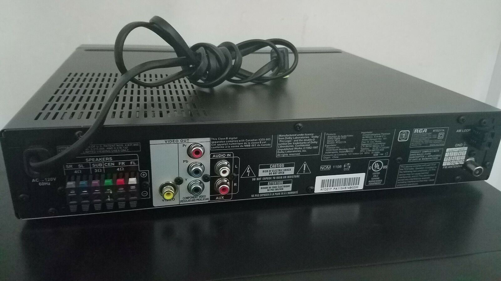 ⭐RCA 5-DVD/CD 5.1Ch AM/FM USB Home Theatre Sys Receiver Amp w/Remote RTD217A⭐ - Image 2