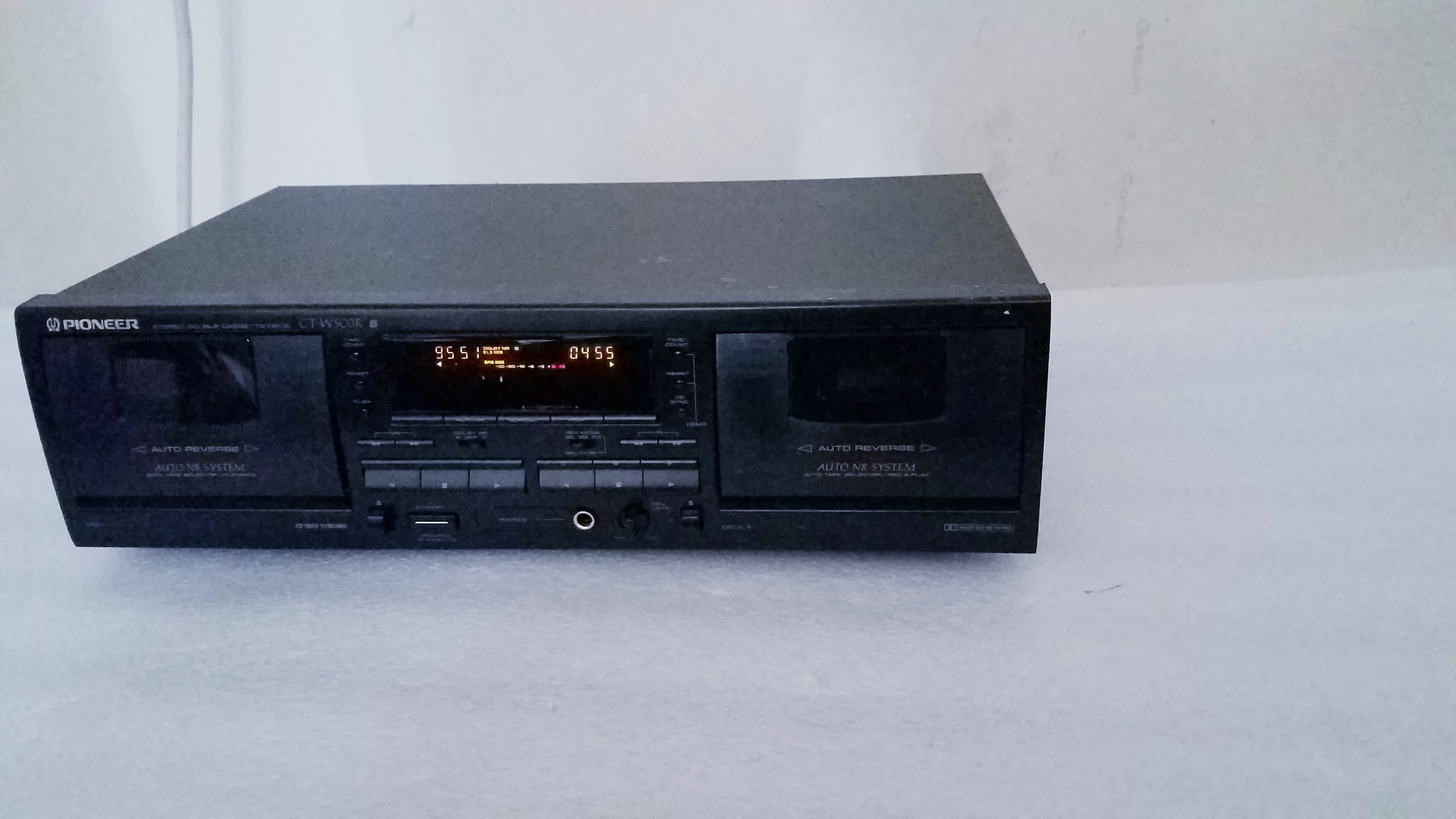 ⭐Pioneer Dual Cassette Tape Deck Player Auto Reverse Dubbing Recorder CT-W503R⭐️