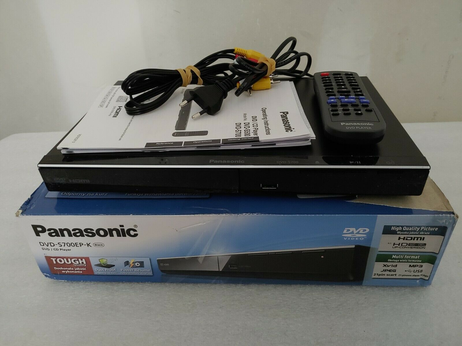 Panasonic DVD/CD HDMI 1080P Multi Region Code Zone Free PAL/NTSC DVD-S700EP-K