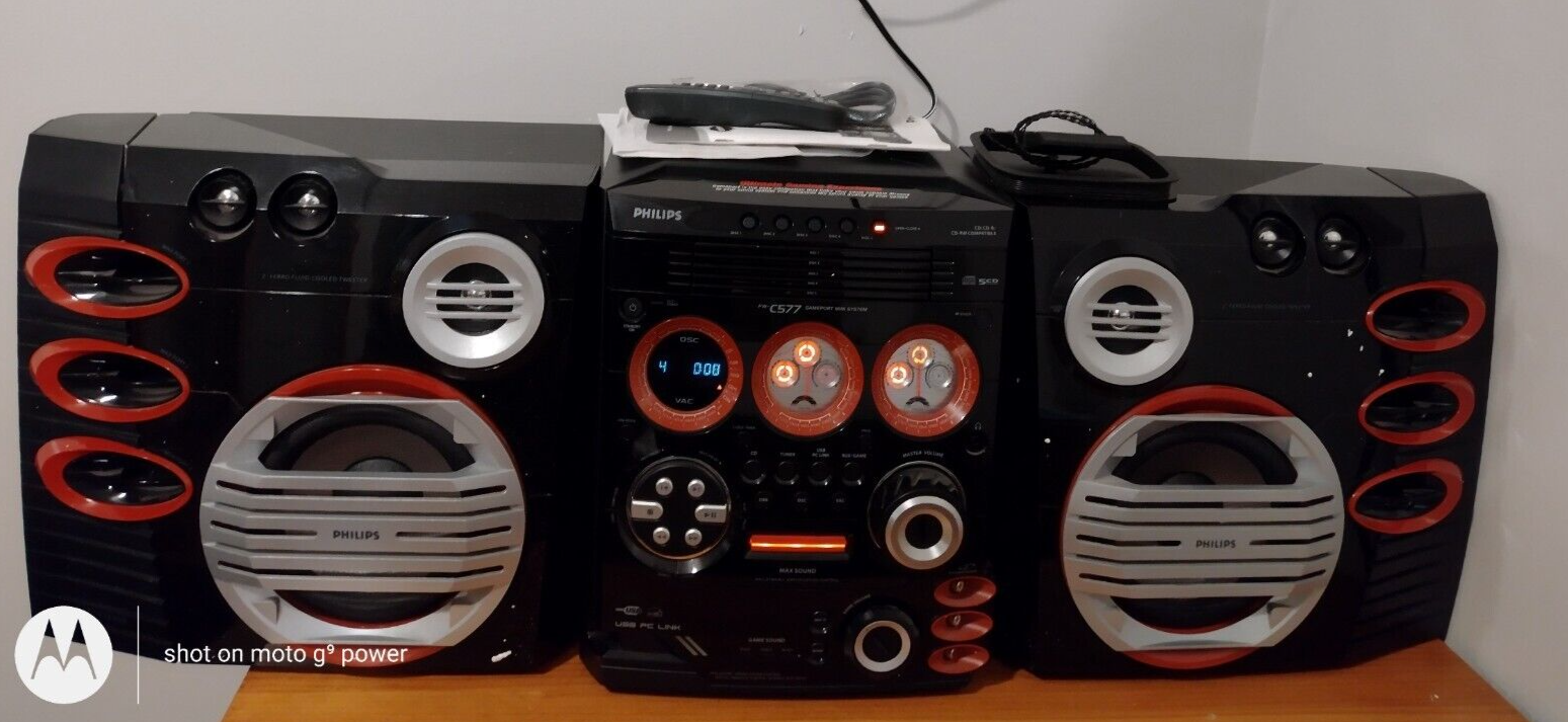 ⭐Philips 5-CD AM/FM GameSport Stereo USB-PC Link HiFi System FW